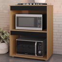 Ver imagem 2 de Balcao com Tampo para Forno e Cooktop 75 Cm Adriana Amendoa Preto Reajl