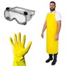 Kit Proteção Segurança Epi Avental Mascara Óculos - 1
