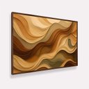 Ver imagem 2 de Quadro Grande Ondas de Terra Movimento em Tons Naturais