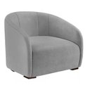 Ver imagem 1 de Poltrona Decorativa Estofada Recepção Julia Suede Cinza - Lm Decor