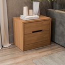 Ver imagem 1 de S822-cn - Mesa Cabeceira 2 Gaveta Canela de Madeira