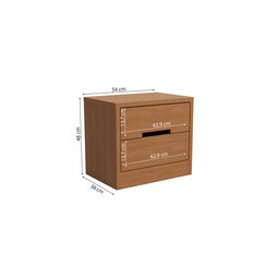 S822-cn - Mesa Cabeceira 2 Gaveta Canela de Madeira - 4