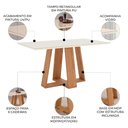 Ver imagem 3 de Mesa de Jantar 6 Lugares 160cm Vidro Canto Reto Lince Nature/off H02 - Mpozenato