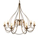 Ver imagem 6 de Pendente Rustico Sala Grande Dourado Com Cúpulas de Algodão Libertas Rosas Artesanato Cecília