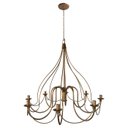 Ver imagem 5 de Pendente Rustico Sala Grande Dourado Com Cúpulas de Algodão Libertas Rosas Artesanato Cecília