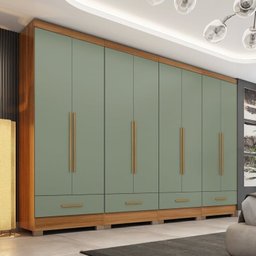 Quarto Modulado 4 Peças 8 Portas 4 Gavetas Smart Plus - 1
