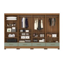 Quarto Modulado 4 Peças 8 Portas 4 Gavetas Smart Plus - 8