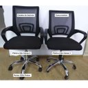 Ver imagem 4 de Kit 4 Cadeiras para Escritório Diretor Executiva Giratória Tela Mesh Preto