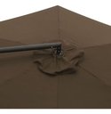 Ver imagem 7 de Ombrelone Guarda Sol Luxo Lateral de Piscina e Jardim 3 Metros Bel Veneza Marrom com Base em X de Ap