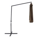 Ver imagem 3 de Ombrelone Guarda Sol Luxo Lateral de Piscina e Jardim 3 Metros Bel Veneza Marrom com Base em X de Ap