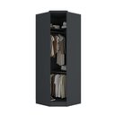 Ver imagem 1 de Guarda-Roupa 1 Porta Reflecta Ravi - Canto Marrom/Olmo Italiano