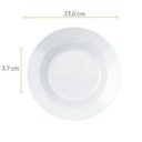Ver imagem 2 de Prato Fundo de Vidro Opaline Menu 23cm C/12 Und - Nadir