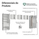 Ver imagem 4 de Quarto Infantil com 2 Guarda-Roupas com Espelhos Neo 3 Aéreos 1 Mesa de Cabeceira Branco Madesa