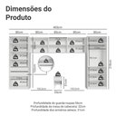 Ver imagem 3 de Quarto Infantil com 2 Guarda-Roupas com Espelhos Neo 3 Aéreos 1 Mesa de Cabeceira Branco Madesa