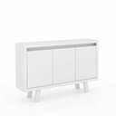 Ver mais imagens de Kit Escritório Completo 5 Peças C/ Mesa Estante e Balcão Cor:branco