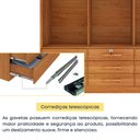 Ver imagem 3 de Guarda-Roupa Casal com 3 Portas de Correr e 9 Gavetas 199cm Multimóveis CR35484 Cinamomo
