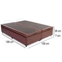 Ver imagem 3 de Box Baú Queen Bipartido Sintético Mega Cama-marrom