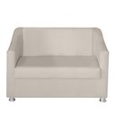 Ver imagem 2 de Poltrona Namoradeira Sala de Estar 110cm Tilla Suede - Mafer: Bege