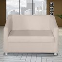 Ver imagem 1 de Poltrona Namoradeira Sala de Estar 110cm Tilla Suede - Mafer: Bege