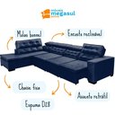 Ver imagem 4 de Sofá 7 Lugares de Canto Retrátil e Reclinável Pillow Chaise D 3,60 X 2,20 M Sttilo Azul - Megasul