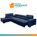 Ver imagem 2 de Sofá 7 Lugares de Canto Retrátil e Reclinável Pillow Chaise D 3,60 X 2,20 M Sttilo Azul - Megasul