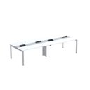 Ver imagem 2 de Estação de Trabalho Mesa Plataforma Escritório Dupla para 4 Pessoas com Caixa de Tomada PDC