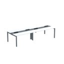 Ver imagem 2 de Estação de Trabalho Mesa Plataforma Escritório Dupla para 4 Pessoas com Caixa de Tomada PDC