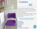 Ver mais imagens de Conjunto com 8 Cadeiras Design Moderno em Polipropileno Roxo Base Branca