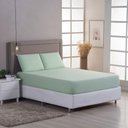 Ver imagem 3 de Jogo Cama Lençol Sonnet Casal Padrão Malha Lisa 100% Algodão Macio 3 Peças - Verde Claro