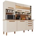 Ver imagem 1 de Cozinha Amanda 6 Portas 2 Gavetas MDF 182cm Amadeirado Amanda Block