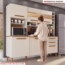 Ver imagem 4 de Cozinha Amanda 6 Portas 2 Gavetas MDF 182cm Amadeirado Amanda Block