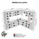 Ver imagem 3 de Armário de Cozinha Completa de Canto 549 cm Rustic/Verde Vik Madesa 01