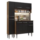 Ver imagem 6 de Armário de Cozinha Compacta 137 Cm Rustic-preto Emilly Madesa 012