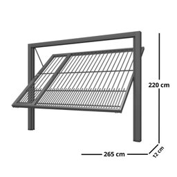 Portão Contrapeso de Aço com Grade Tubolar 220x265 Req: 12 - 4