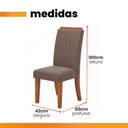 Ver imagem 4 de Conjunto Sala de Jantar Amsterdã New Mesa com Tampo Giratório 6 Cadeiras Grécia Madeirado/Mascavo