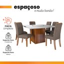 Ver mais imagens de Conjunto Sala de Jantar Amsterdã New Mesa com Tampo Giratório 6 Cadeiras Grécia Madeirado/Mascavo