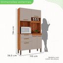 Ver imagem 4 de Armário de Cozinha 5 Portas 2 Gavetas Dubai