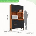 Ver imagem 5 de Armário de Cozinha 5 Portas 2 Gavetas Dubai