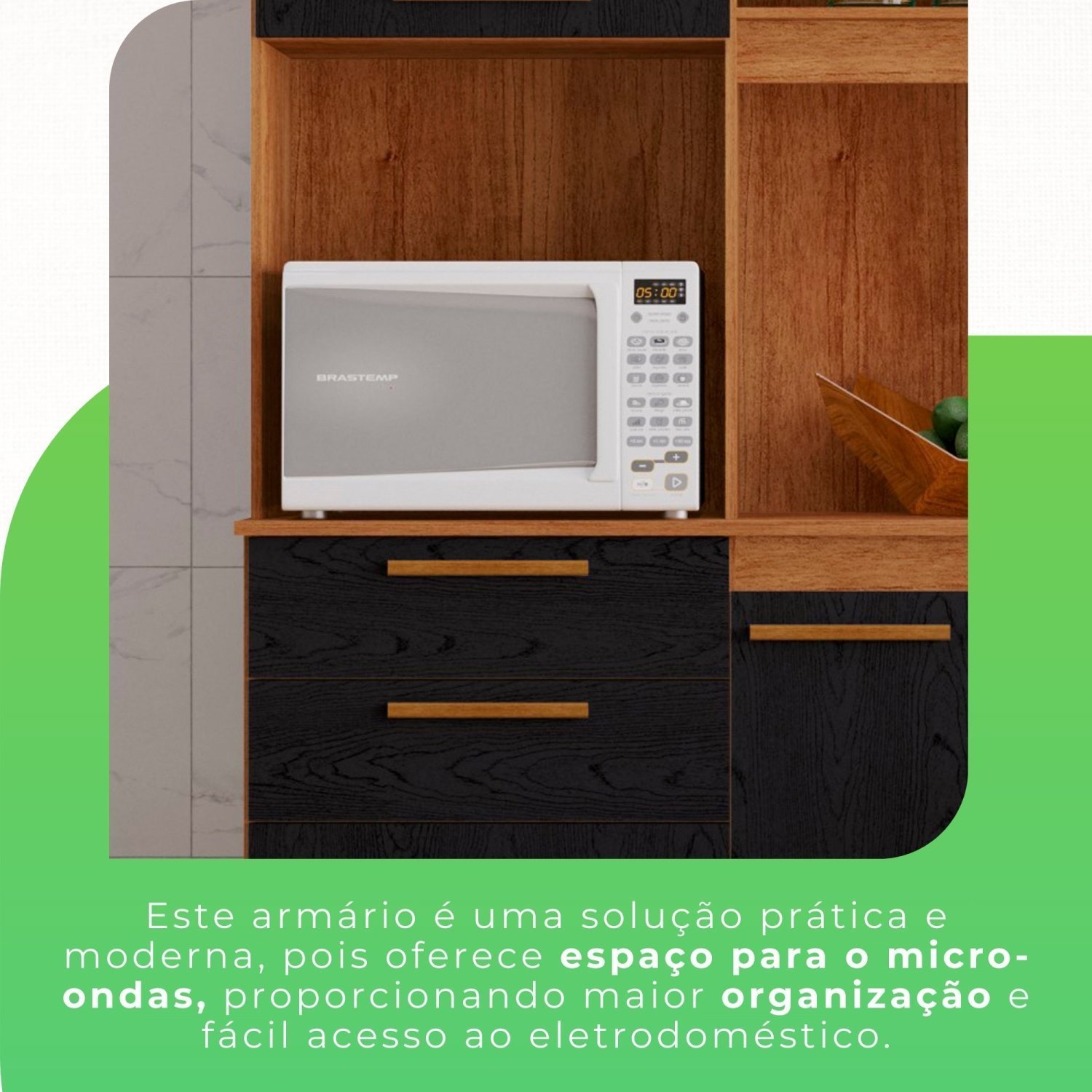Armário de Cozinha 5 Portas 2 Gavetas Dubai - 11