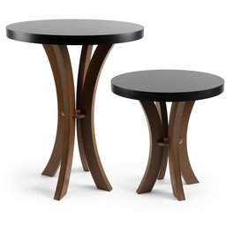 Conjunto de 02 Mesa de Canto Santorini Redonda 40 e 60cm de Altura - 6