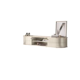 Rack Suspenso Ripado Algarve para TV até 75 polegadas- Calacata/Off White - Madetec - 3