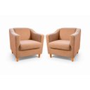 Ver imagem 1 de Kit com 2 Poltronas Reforçada e Confortável Tilla Linho