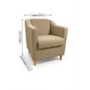 Ver imagem 5 de Kit com 2 Poltronas Reforçada e Confortável Tilla Linho