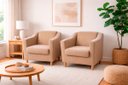 Ver imagem 6 de Kit com 2 Poltronas Reforçada e Confortável Tilla Linho