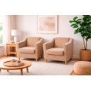 Ver imagem 6 de Kit com 2 Poltronas Reforçada e Confortável Tilla Linho