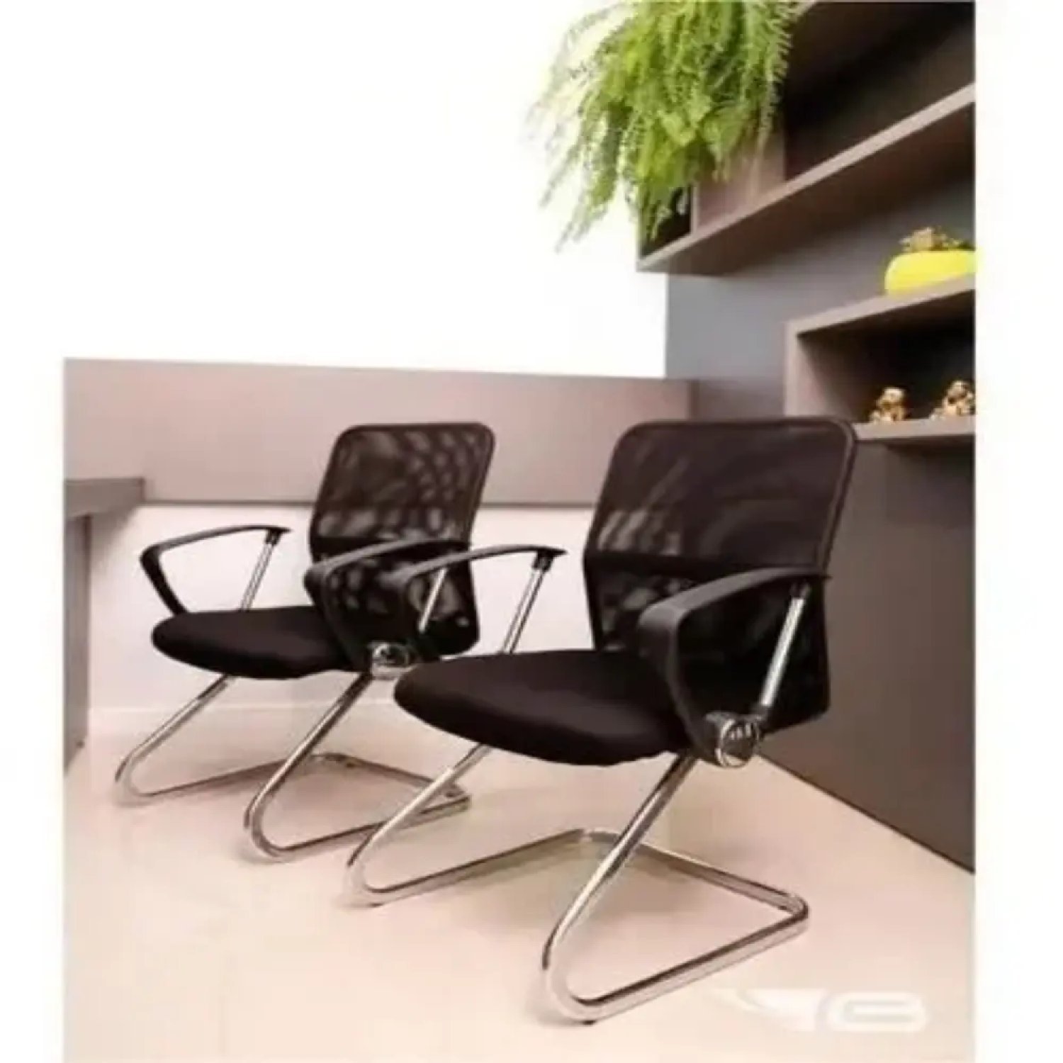 Kit 2 Cadeiras para Escritório Interlocutor Visitante Comfort - 3
