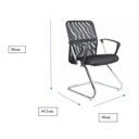 Ver imagem 4 de Kit 2 Cadeiras para Escritório Interlocutor Visitante Tela Mesh Comfort Preto