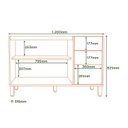 Ver imagem 4 de Balcão de Cozinha para Pia 2 Gavetas Glória Bege/Castanho/Off White