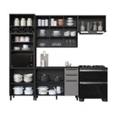 Ver imagem 4 de Cozinha Modulada Compacta Torre Quente Vidro 4 Peças Diamante Preto/Chumbo/Titânio