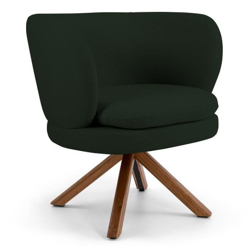 Poltrona Melissa Base Giromad Giratória B-303 Verde Musgo
